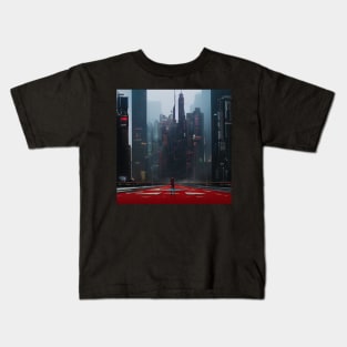 Vintage Cyberpunk Night City Kids T-Shirt